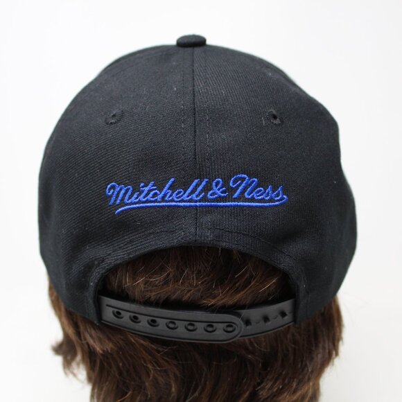 Philadelphia 76ers Hat Adult Snapback Black Mitchell & Ness NBA Adjustable Cap - Picture 5 of 11